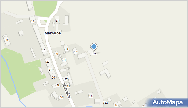 Małowice, Małowice, 17a, mapa Małowice