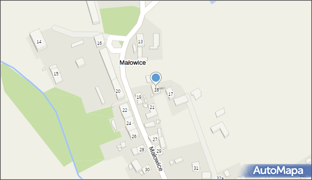 Małowice, Małowice, 18, mapa Małowice