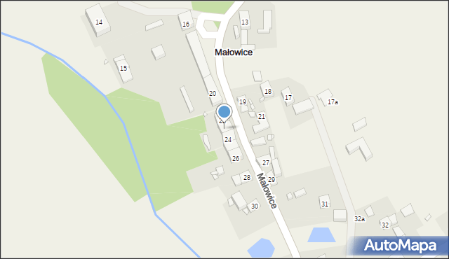 Małowice, Małowice, 23, mapa Małowice