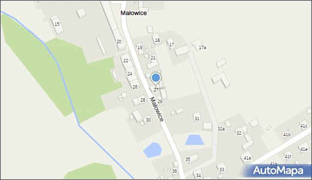 Małowice, Małowice, 27, mapa Małowice