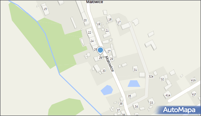 Małowice, Małowice, 28, mapa Małowice