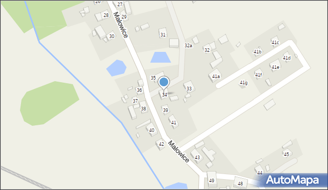 Małowice, Małowice, 34, mapa Małowice