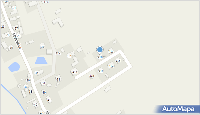 Małowice, Małowice, 41b, mapa Małowice