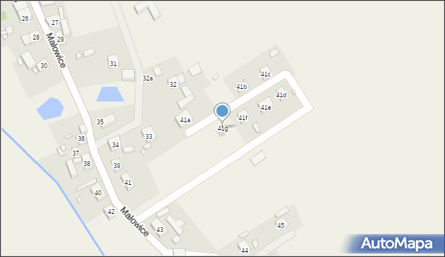 Małowice, Małowice, 41g, mapa Małowice