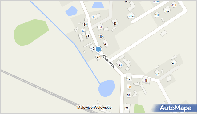 Małowice, Małowice, 42, mapa Małowice