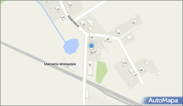 Małowice, Małowice, 51, mapa Małowice