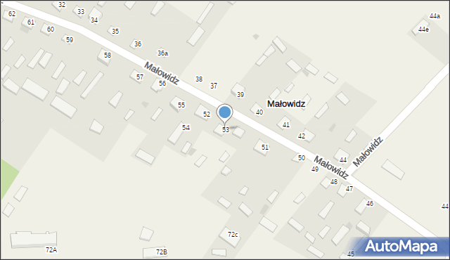 Małowidz, Małowidz, 53, mapa Małowidz