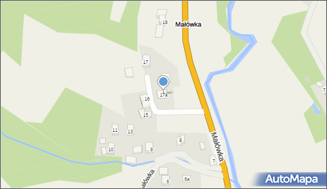 Małówka, Małówka, 17a, mapa Małówka
