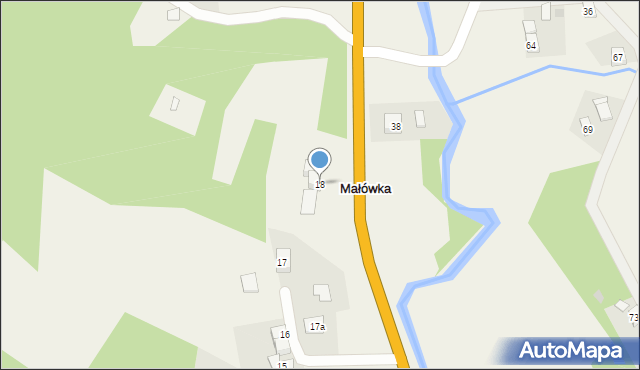 Małówka, Małówka, 18, mapa Małówka