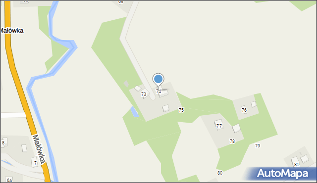 Małówka, Małówka, 74, mapa Małówka