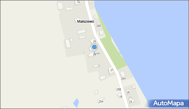 Małszewo, Małszewo, 28, mapa Małszewo