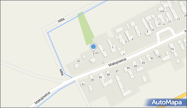 Małujowice, Małujowice, 1, mapa Małujowice