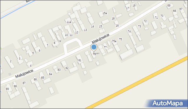Małujowice, Małujowice, 79, mapa Małujowice