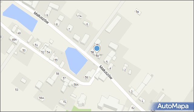 Małuszów, Małuszów, 5A, mapa Małuszów