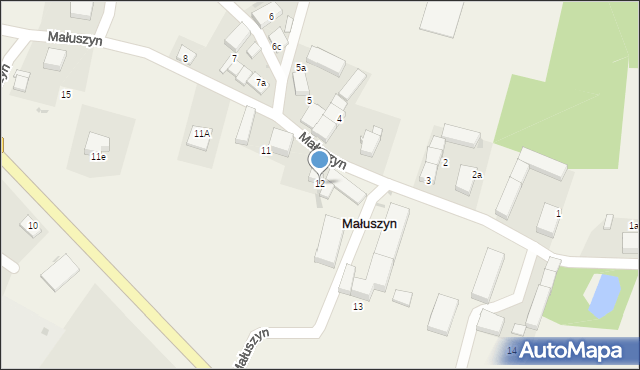 Małuszyn, Małuszyn, 12, mapa Małuszyn
