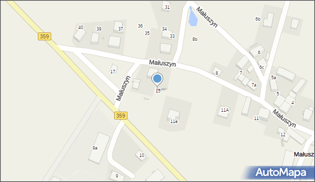 Małuszyn, Małuszyn, 15, mapa Małuszyn