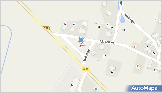 Małuszyn, Małuszyn, 17, mapa Małuszyn