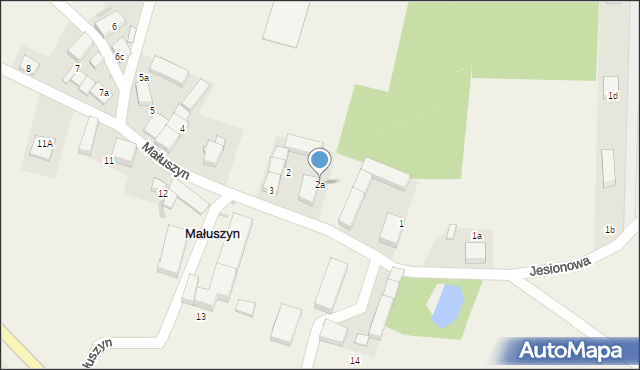 Małuszyn, Małuszyn, 2a, mapa Małuszyn