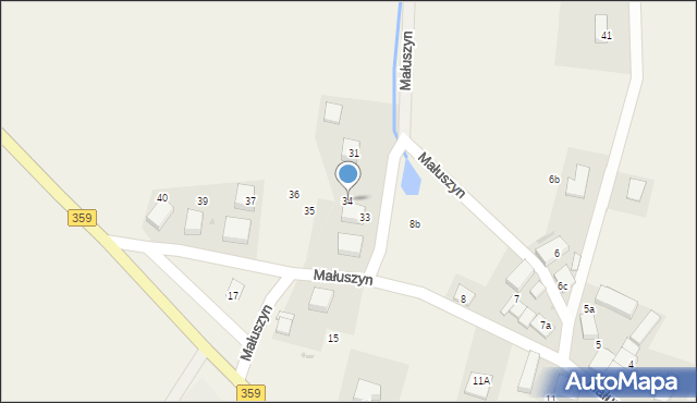 Małuszyn, Małuszyn, 34, mapa Małuszyn