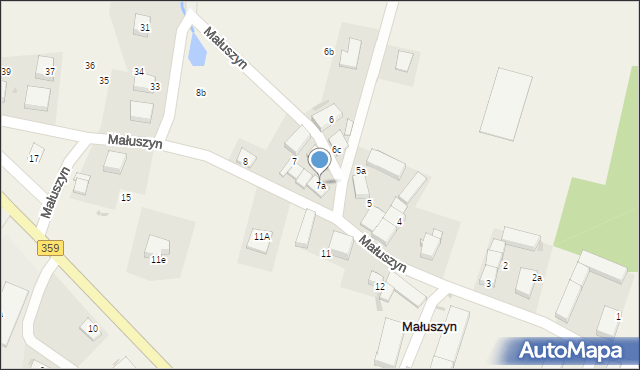 Małuszyn, Małuszyn, 7a, mapa Małuszyn
