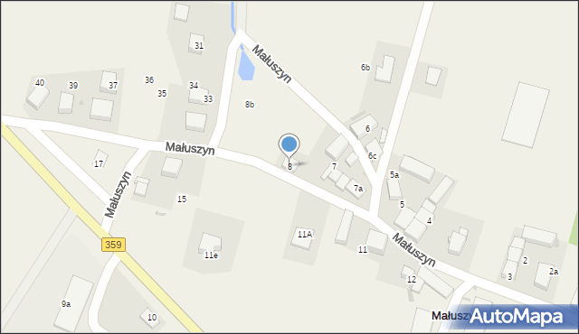 Małuszyn, Małuszyn, 8, mapa Małuszyn