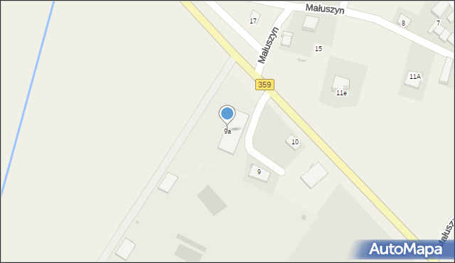 Małuszyn, Małuszyn, 9a, mapa Małuszyn