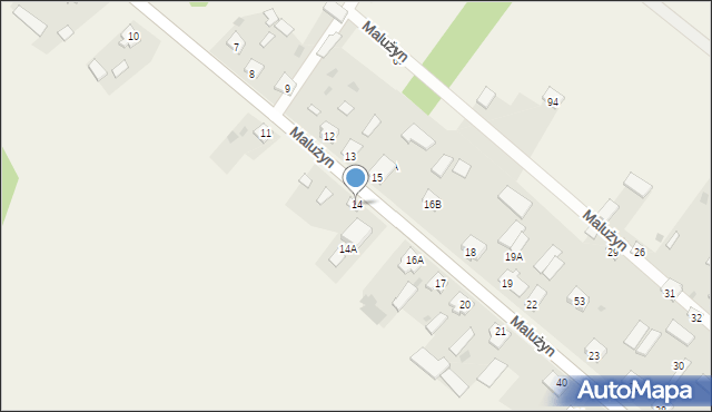Malużyn, Malużyn, 14, mapa Malużyn