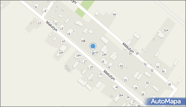 Malużyn, Malużyn, 18, mapa Malużyn
