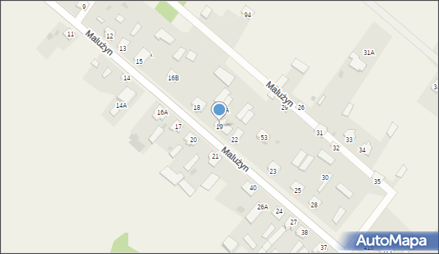 Malużyn, Malużyn, 19, mapa Malużyn