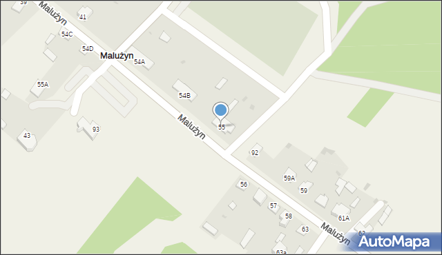 Malużyn, Malużyn, 55, mapa Malużyn