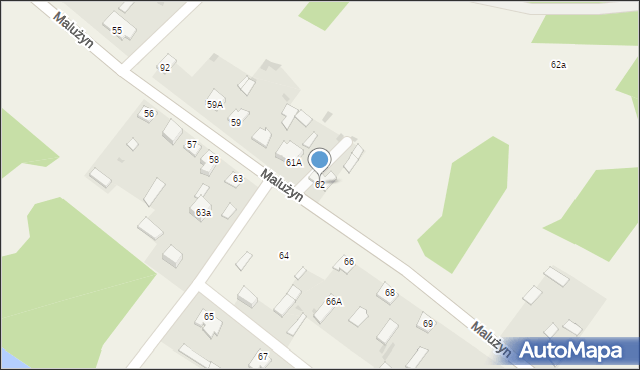 Malużyn, Malużyn, 62, mapa Malużyn