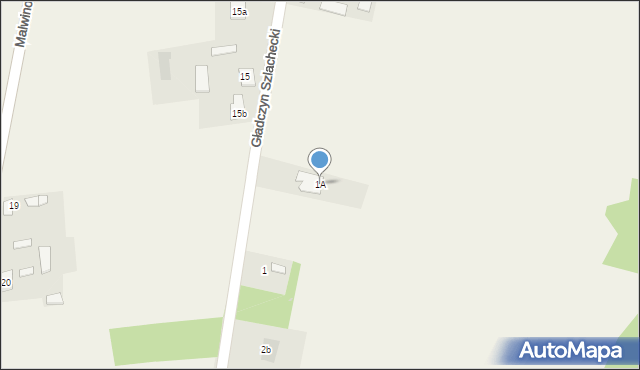 Malwinowo, Malwinowo, 1A, mapa Malwinowo