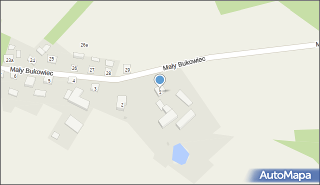 Mały Bukowiec, Mały Bukowiec, 1, mapa Mały Bukowiec