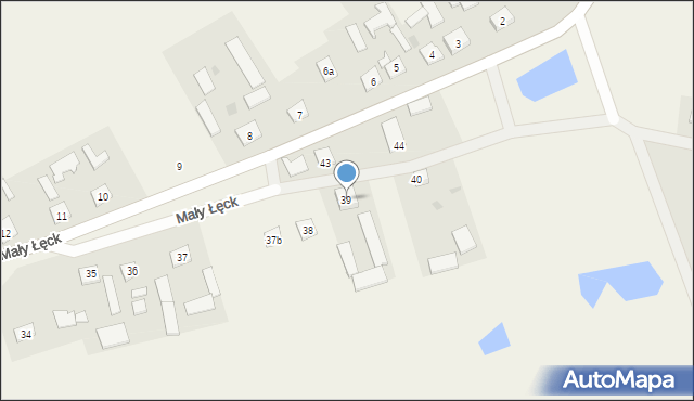 Mały Łęck, Mały Łęck, 39, mapa Mały Łęck