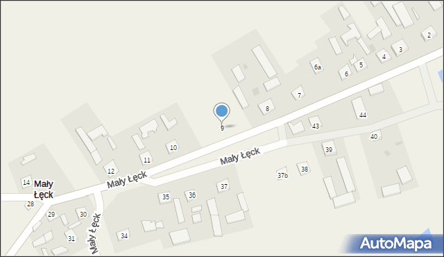 Mały Łęck, Mały Łęck, 9, mapa Mały Łęck