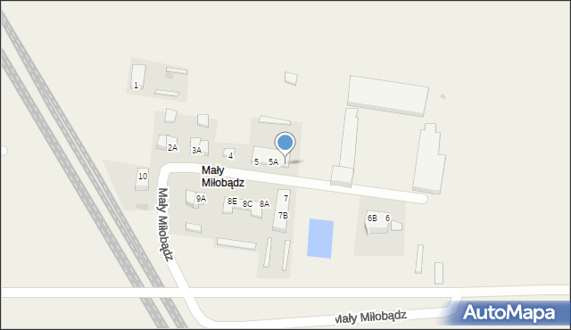 Mały Miłobądz, Mały Miłobądz, 5B, mapa Mały Miłobądz