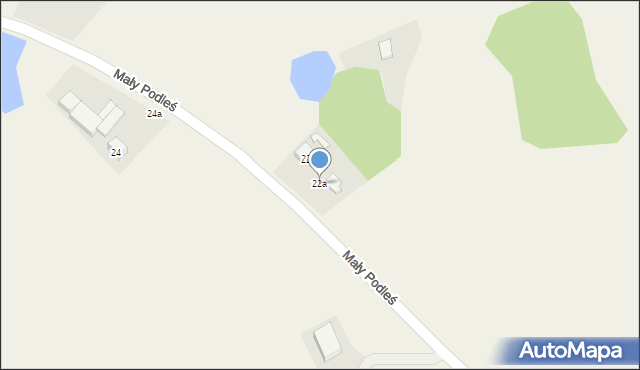 Mały Podleś, Mały Podleś, 22a, mapa Mały Podleś