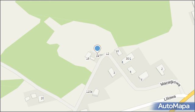 Mały Rudnik, Maciejkowa, 14, mapa Mały Rudnik