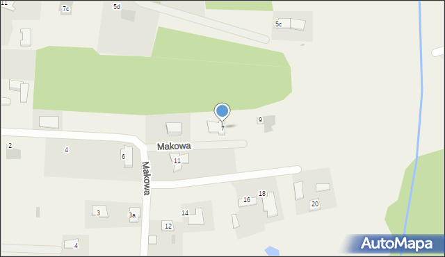 Mały Rudnik, Makowa, 7, mapa Mały Rudnik