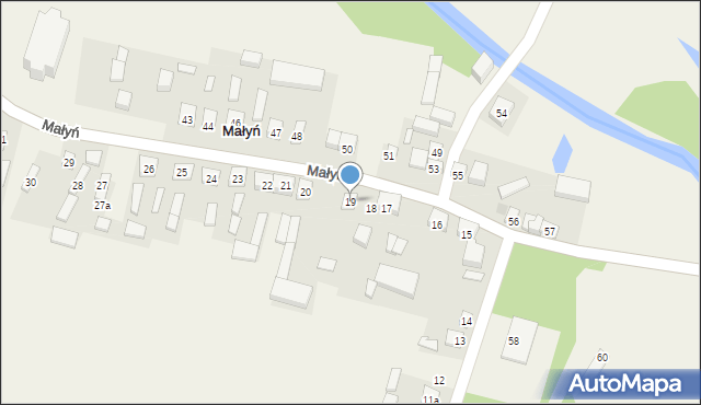 Małyń, Małyń, 19, mapa Małyń