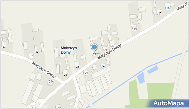 Małyszyn Dolny, Małyszyn Dolny, 23, mapa Małyszyn Dolny