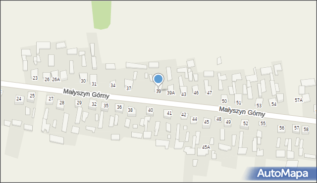 Małyszyn Górny, Małyszyn Górny, 39, mapa Małyszyn Górny
