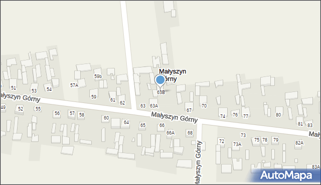 Małyszyn Górny, Małyszyn Górny, 63B, mapa Małyszyn Górny