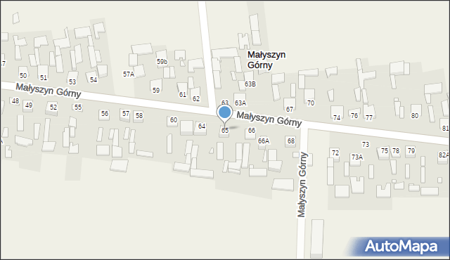 Małyszyn Górny, Małyszyn Górny, 65, mapa Małyszyn Górny