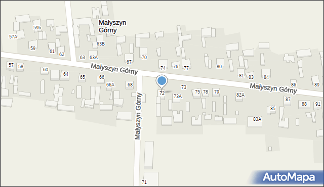 Małyszyn Górny, Małyszyn Górny, 72, mapa Małyszyn Górny