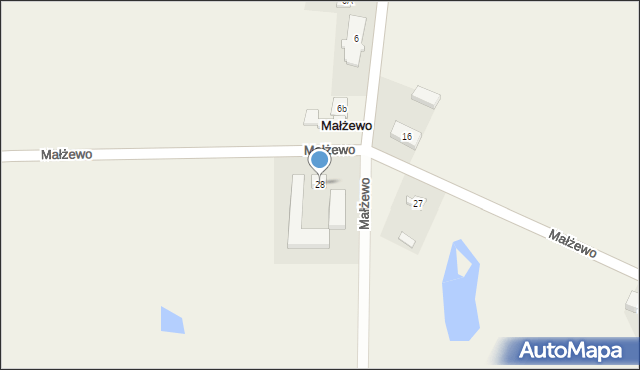 Małżewo, Małżewo, 28, mapa Małżewo