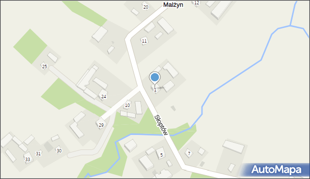 Malżyn, Malżyn, 1, mapa Malżyn