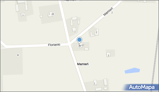 Mamień, Mamień, 3a, mapa Mamień