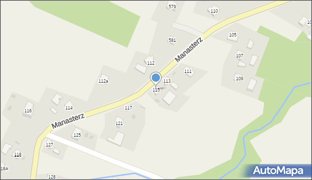 Manasterz, Manasterz, 115, mapa Manasterz