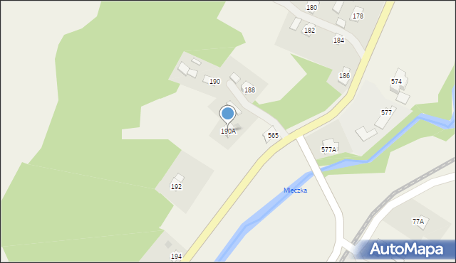 Manasterz, Manasterz, 190A, mapa Manasterz